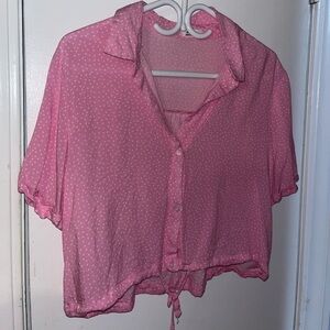 Pink ardene pokadot top. So cute for summer